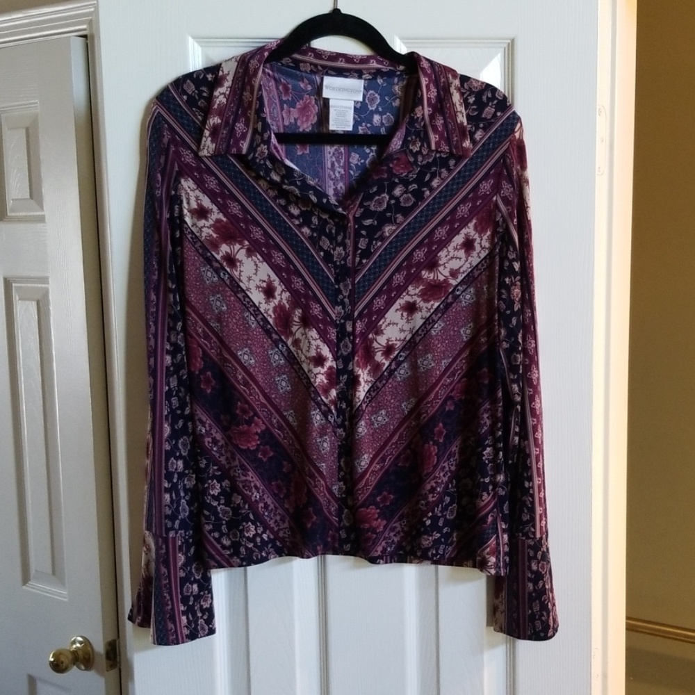 Worthington Retro Floral Top